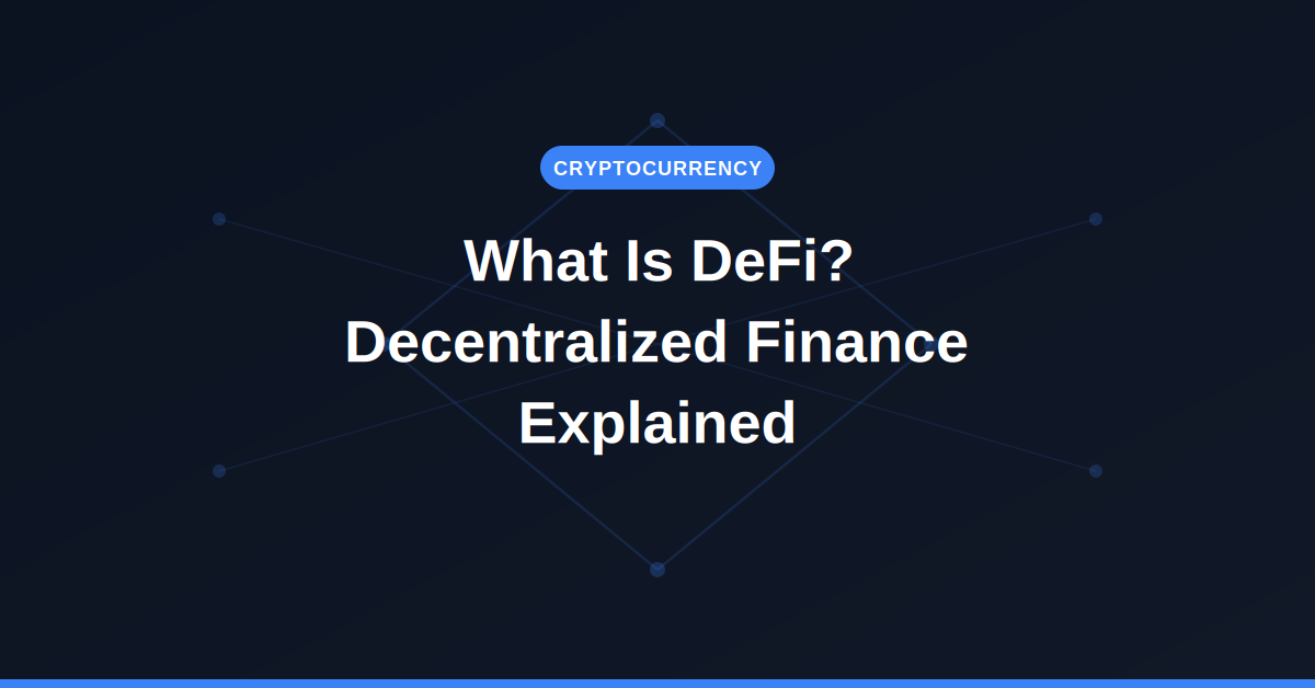 What is DeFi — decentralized finance explained